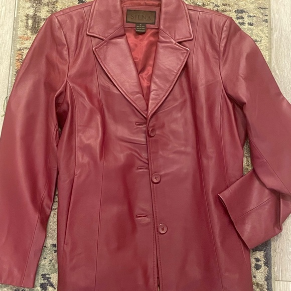 Name brand -SIENA Studio
Red Blazer/ leather jacket 
Brand new 
Medium-small - Picture 2 of 4